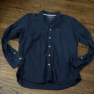 American Eagle Outfitters Dark Blue Casual Shirt
